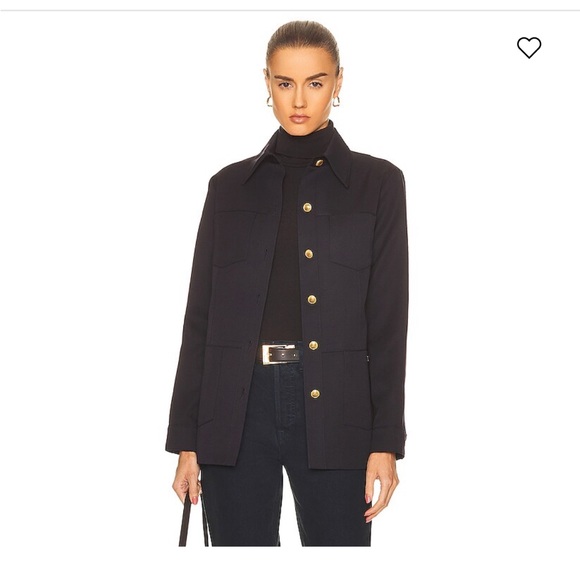 Nili Lotan Navy Marine Jacket Sz Med - Picture 1 of 5